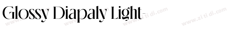 Glossy Diapaly Light字体转换